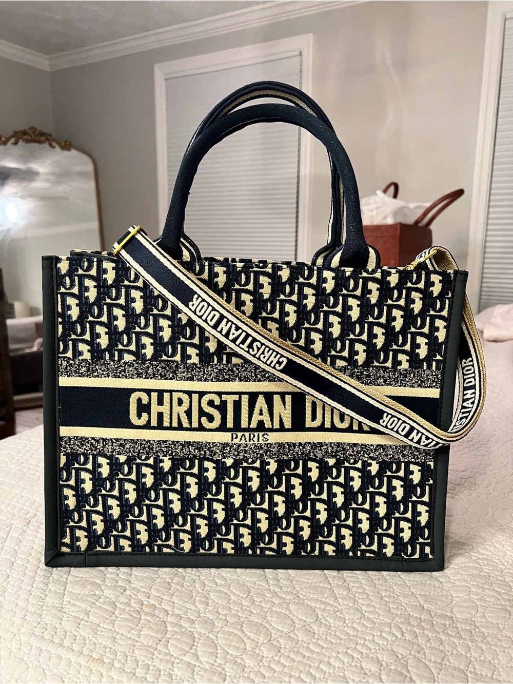 GWP Dior Navy & Cream Book Tote - Dior